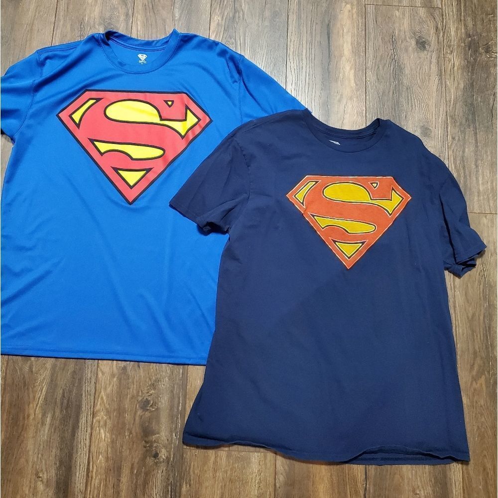 DC Comics Superman Graphic Tee Set in Royal Blue and Navy